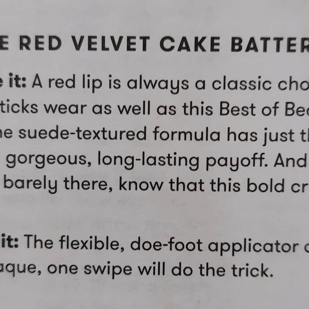 Pound cake‎ red velvet cake batter lipstick